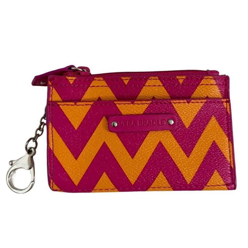 Vera Bradley Slim Coin Purse W/ Key  “ZIGGY ZAGS” Pattern (2014) RETIRED